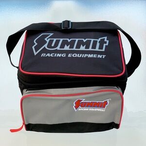 Summit Racing Black, Gray and Red Soft-Sided Insulated Cooler Lunch Box